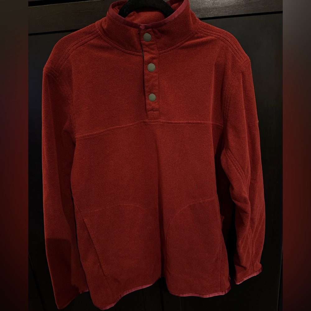 Tommy Bahama Red Fleece Button Jacket
